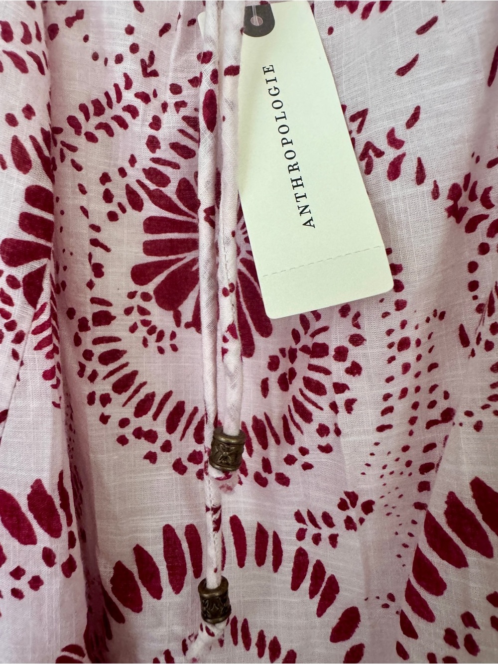 Maeve by Anthropologie Floral Ruffle Mini Dress in Raspberry NWT - Picture 9 of 11